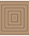 Liora Manne Sahara Multi Border 7'10" X 7'10" Square Outdoor Area Rug In Beige