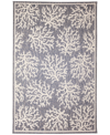 Liora Manne Cove Coral 6'6" X 9'3" Outdoor Area Rug In Blue