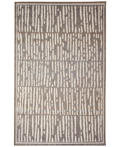 Liora Manne Cove Bamboo 6'6" X 9'3" Outdoor Area Rug In Gray