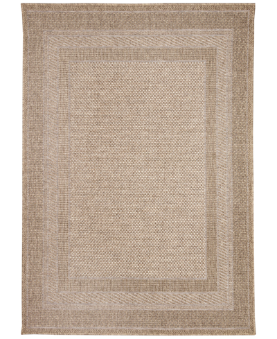 Liora Manne Orly Border 3'3" X 4'11" Outdoor Area Rug In Beige