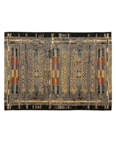 Liora Manne Esencia Tribal Stripe 1'7" X 2'5" Area Rug In Green