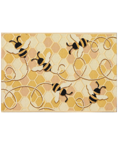 Liora Manne Esencia Bee Free 2'5" X 3'11" Area Rug In Gold- Tone