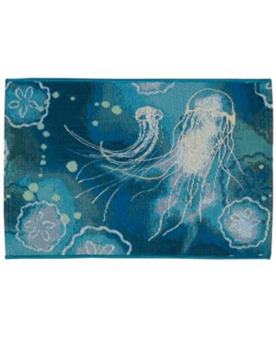 Liora Manne Esencia Jelly Fish 1'7" X 2'5" Area Rug In Turquoise