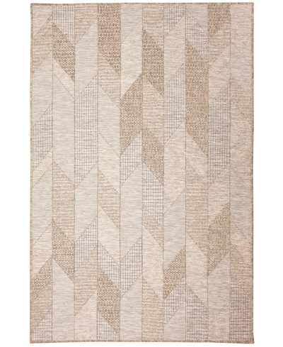 Liora Manne Orly Patchwork 3'3" X 4'11" Outdoor Area Rug In Beige