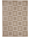 Liora Manne Orly Patchwork 7'10" X 9'10" Outdoor Area Rug In Beige