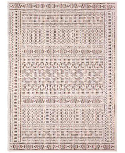 Liora Manne Panel Stripe 3'3" X 4'11" Outdoor Area Rug In Ivory