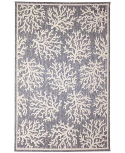 Liora Manne Cove Coral Area Rug In Blue