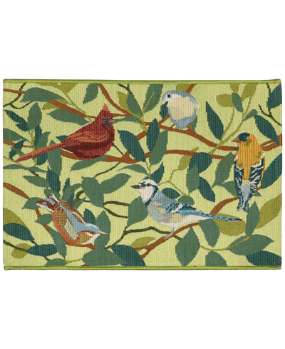 Liora Manne Esencia Birds Of A Feather 1'7" X 2'5" Area Rug In Green
