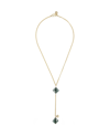 ROBERTA SHER DESIGNS 14K GOLD FILLED BEAUTIFUL CHAIN WITH 2 DIAMOND SHAPED SEMIPRECIOUS STONES Y20 NECKLACE