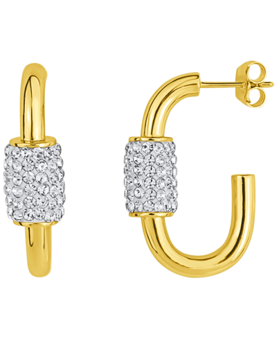 And Now This Crystal J Gold-plated Hoop Earring