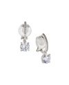 Eliot Danori Rhodium Plated Clip Earrings, Created For Macy's In Rhodium Plated