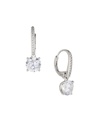 Eliot Danori Rhodium Plated Leverback Earrings, Created For Macy's In Rhodium Plated