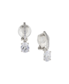 Eliot Danori Rhodium Plated Clip Earrings, Created For Macy's In Rhodium Plated