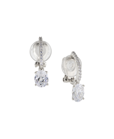 Eliot Danori Rhodium Plated Clip Earrings, Created For Macy's