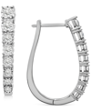 Wrapped In Love Diamond Graduated Oval Hoop Earrings (1 Ct. T.w.) In Sterling Silver, Created For Macy's In Sterling Silver