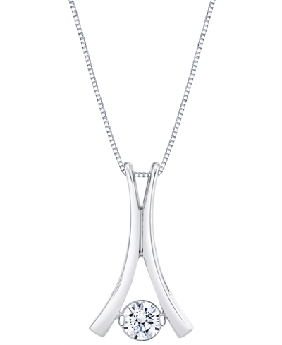 Sirena Diamond Solitaire 18" Pendant Necklace (5/8 Ct. T.w.) In 14k White Gold