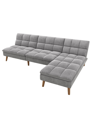 Gold Sparrow Houston Convertible Sofa Bed Sectional In Fog
