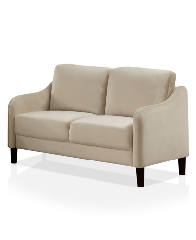 Furniture Of America Imani Sloped Arm Love Seat In Beige