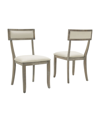 Crosley Alessia Dining Chair Set, 2 Piece In Rustic Gray Wash