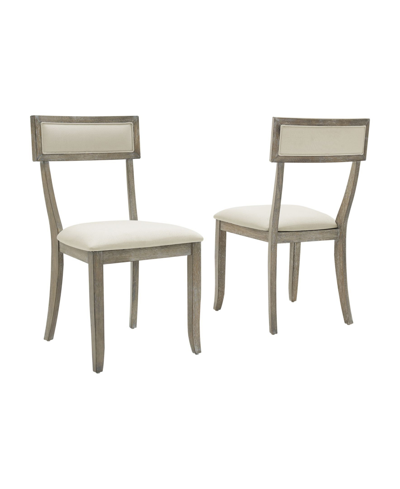 Crosley Alessia Dining Chair Set, 2 Piece In Rustic Gray Wash