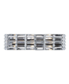 Jonathan Y Evelyn Crystal Rectangle 3-light Glam Modern Led Vanity Light In Silver-tone