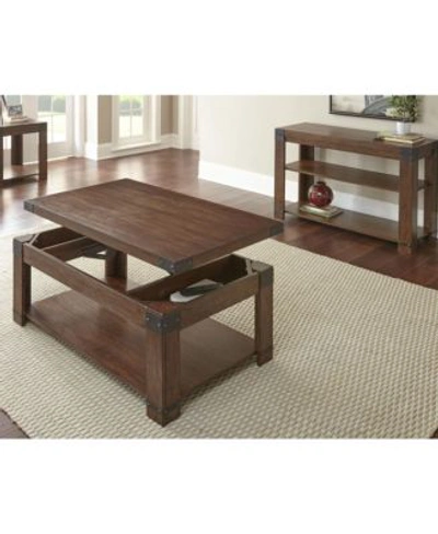 Steve Silver Albion Cocktail Sofa Table Set Collection In Md Cherry