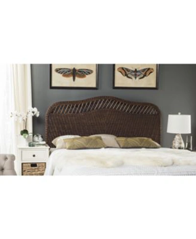 Safavieh Kallee Rattan Headboard Quick Ship In Grey