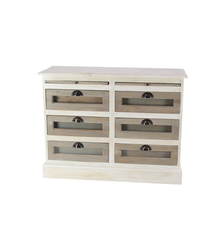 Rosemary Lane Mahogany Farmhouse Chest Drawer Cabinet In White