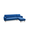 Gold Sparrow Houston Convertible Sofa Bed Sectional In Midnight
