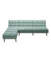 Gold Sparrow Houston Convertible Sofa Bed Sectional In Mint