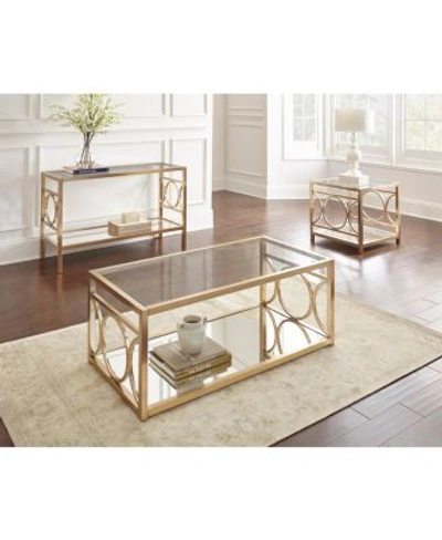 Furniture Olina Table  Collection In Gold