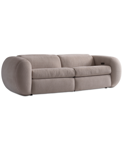 Furniture Closeout! Montreaux Fabric Sofa With Power Motion Foot Rest, Created For Macy's In Beige