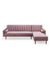 Gold Sparrow Sonoma Convertible Sofa Bed Sectional In Mauve