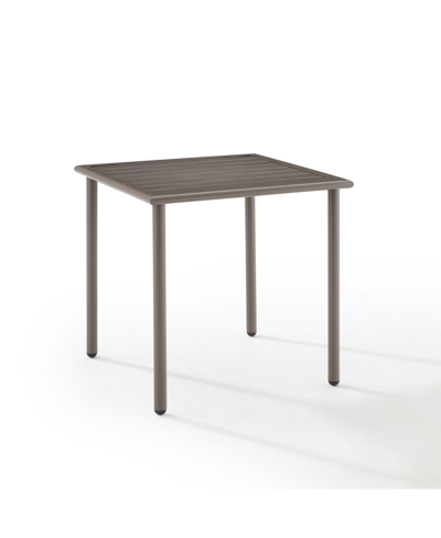 Crosley Cali Bay Outdoor Metal Side Table In Light Brown