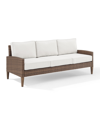 Crosley Capella Outdoor Wicker Sofa In White