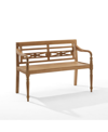 Crosley Olivier Indoor Outdoor Teak Bench In Teak