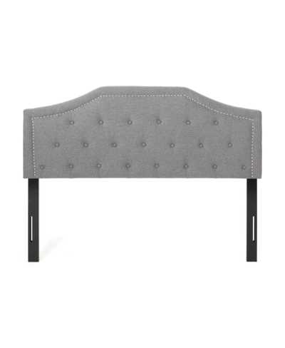 Noble House Elinor Contemporary Upholstered Headboard, Full And Queen In Charcoal