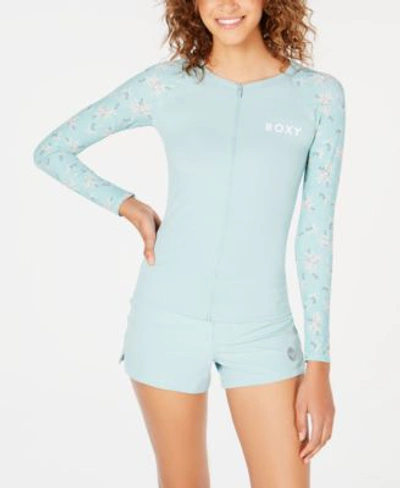 Roxy Juniors Rash Guard Board Shorts Women's Swimsuit In Anthracite