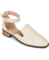 Journee Collection Journee Loreta Ankle Buckle Flat In Ivory