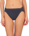 Natori Bliss French Cut Brief Panty Underwear With Lace Trim In Ash Navy