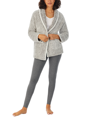Cuddl Duds Women's Ultra-soft Faux-fur Bed Jacket In Grey | ModeSens
