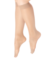 Lechery Women's Set Of Two Lustrous Silky Shiny Sheer Dress Knee-high Stockings Socks In Natural