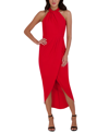 Julia Jordan Women's Twist-knot Tulip Hem Dress In Red