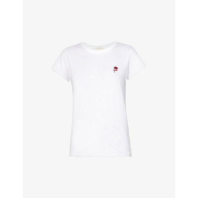 Rag & Bone Embroidered Cotton-jersey T-shirt In White