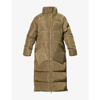 Ganni Padded Recycled-polyester And Recycled-polyamide-blend Coat In Kalamata