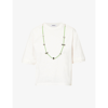 Ambush Solid Color Stoppers Crew-neck T-shirt With Removable Chain In White