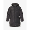 Ganni Tech Logo-print Recycled-polyester Puffer Coat In Black