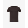 Tom Ford Brand-patch Short-sleeved Stretch-cotton T-shirt In Black