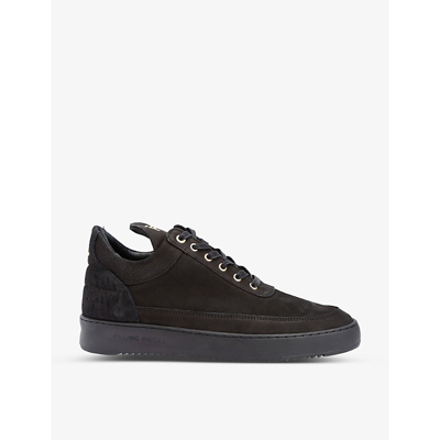 Filling Pieces Low Top Ripple Suede Low-top Trainers In Black