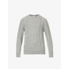 Sunspel Cable-knit Wool Knitted Jumper In Grey Melange